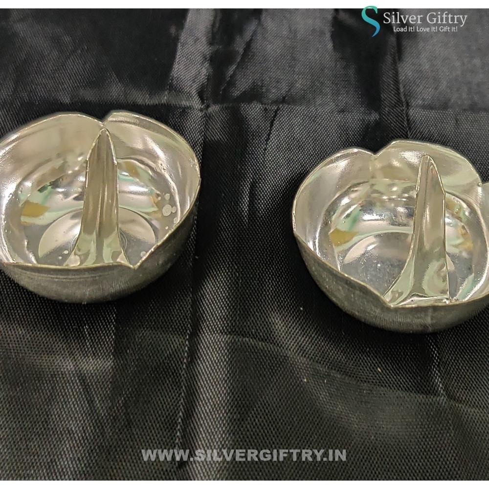 German Silver Washable Kubera Deepa Pair | Silver Giftry | SGT20K533