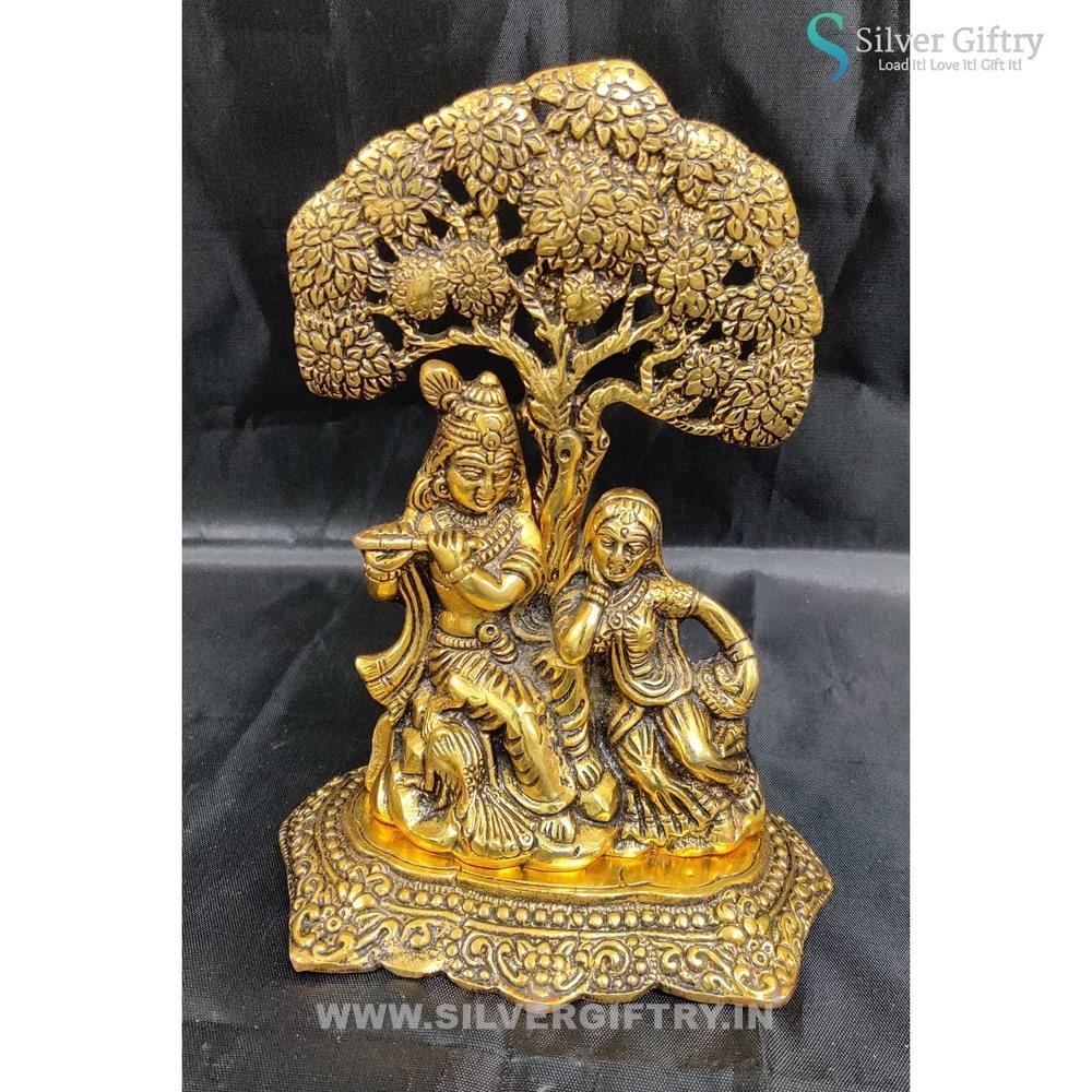 7" Radha Krishna Idol | Silver Giftry | SGT20K535