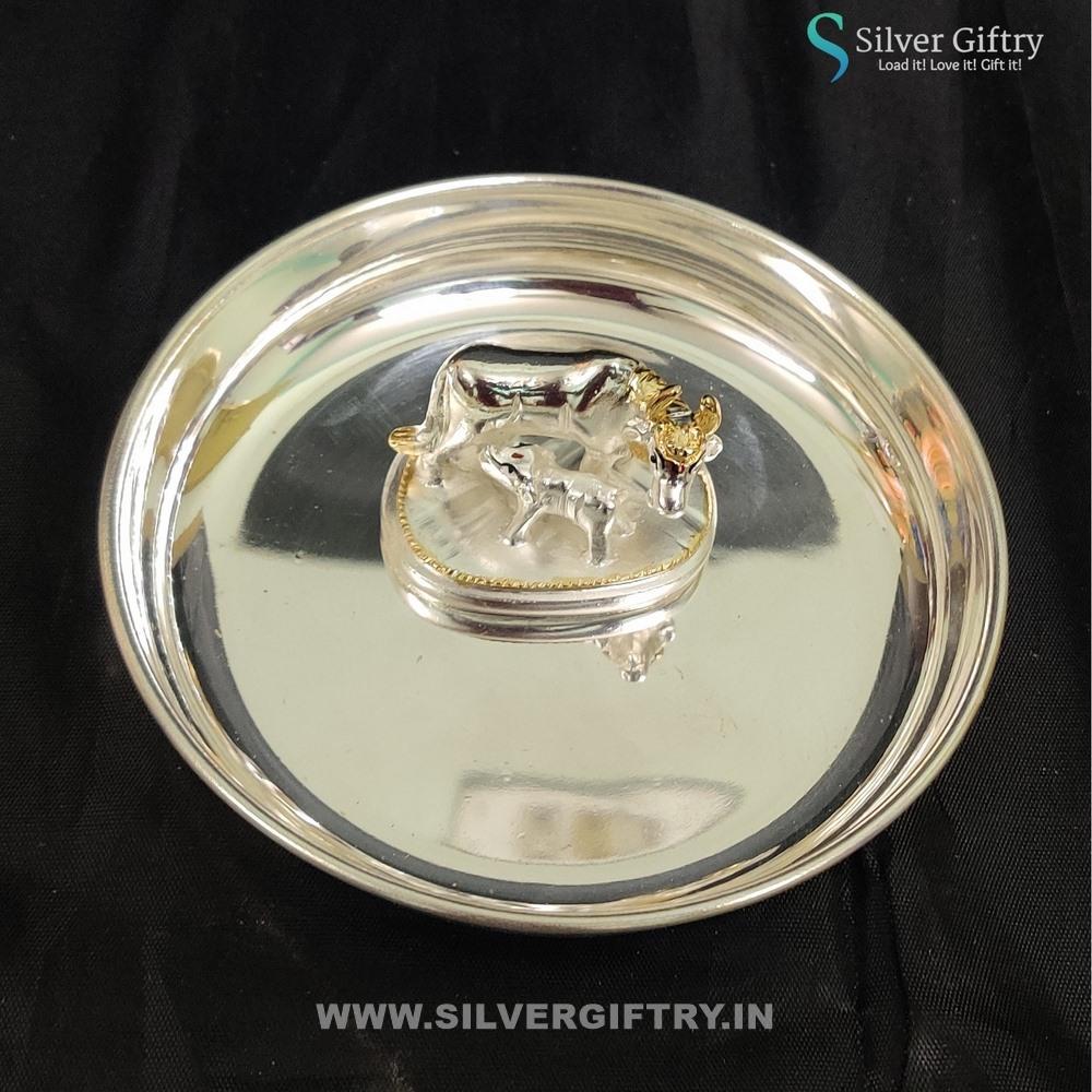 2" Cow And Calf with German Silver Plate | Silver Giftry | SGT20K539
