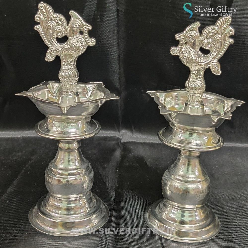 6" German Silver Deepam | Silver Giftry | SGT20K541