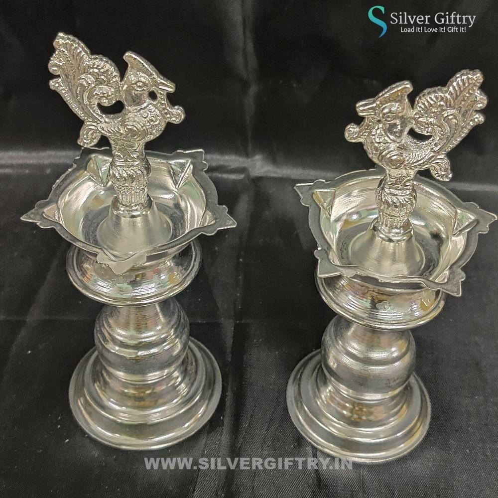 6" German Silver Deepam | Silver Giftry | SGT20K541