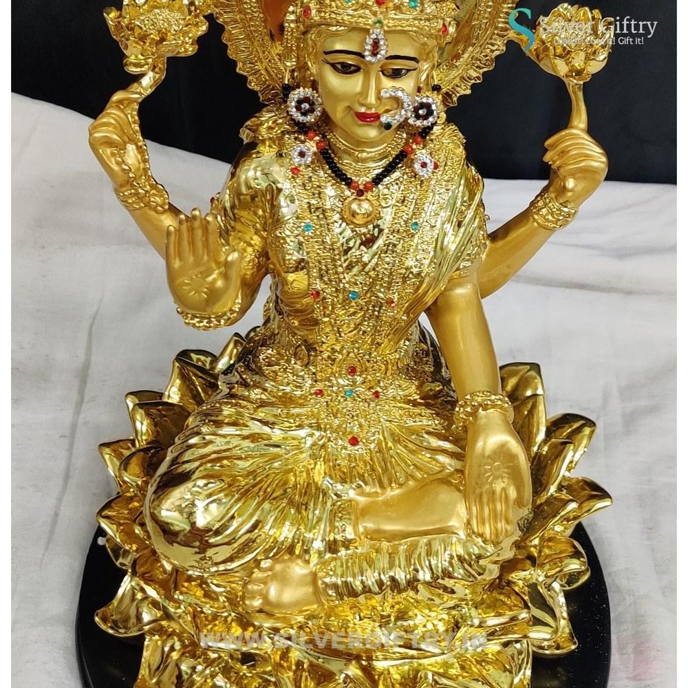 24Kr Gold Plated Maha Lakshmi Idol 12" | Silver Giftry | SGT20K543
