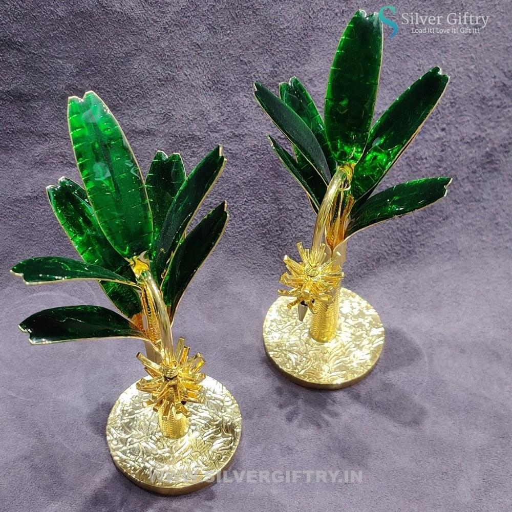 92.5 Silver Banana Tree 8" Pair | Silver Giftry | SGT20K545