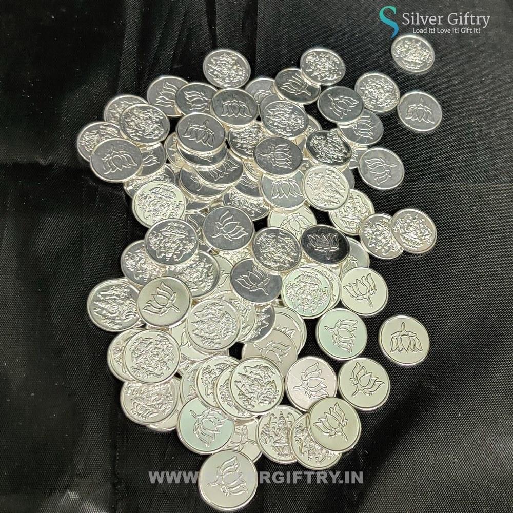 German Silver Lakshmi Kuber 108 Coins | Silver Giftry | SGT20K552