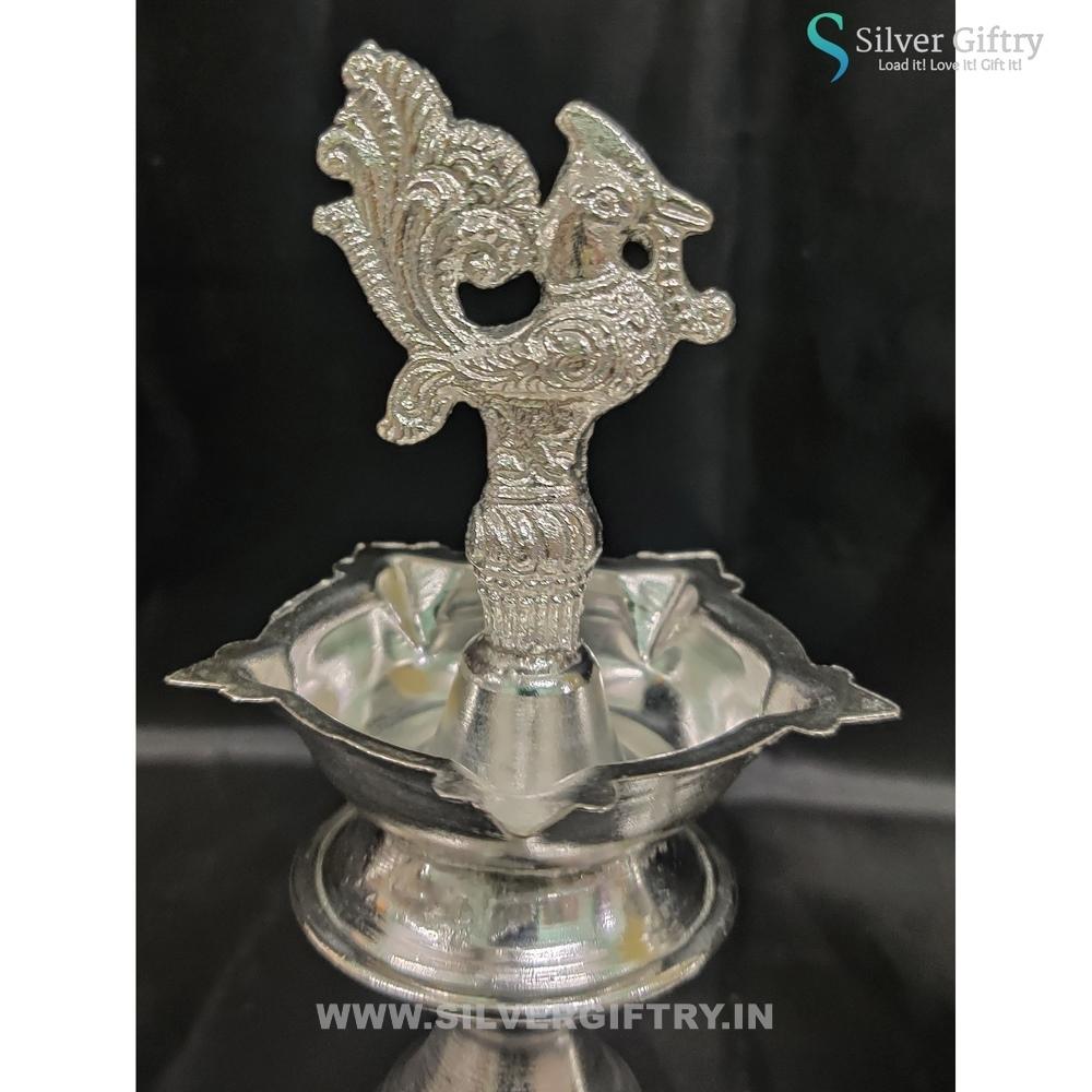 6.5" German Silver Deepam | Silver Giftry | SGT20K555