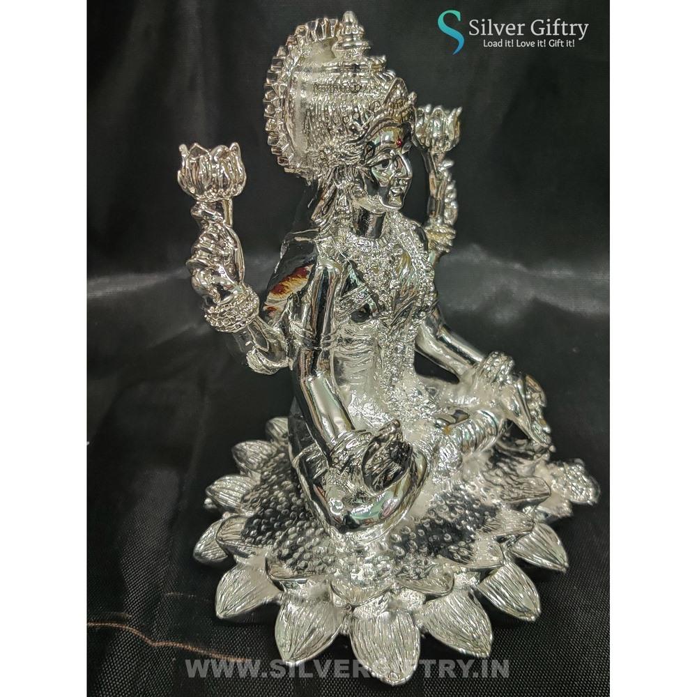 Pure Silver Coated Lakshmiidol 5" | Silver Giftry | SGT20K577