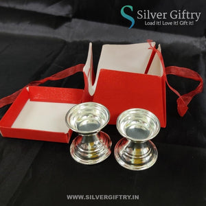 2" Diya For Pooja | A Pair In The Box | Silver Giftry | SGT20K596