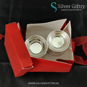2" Diya For Pooja | A Pair In The Box | Silver Giftry | SGT20K596