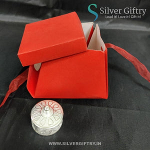 German Silver Round Kumkum Dabbi | Silver Giftry | SGT20K602