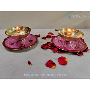 Brass Fancy Diyas Pair 3" | Silver Giftry | SGT20K629 | Silver Giftry