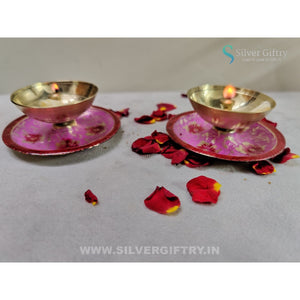 Brass Fancy Diyas Pair 3" | Silver Giftry | SGT20K629 | Silver Giftry