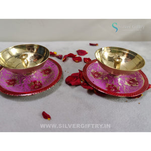 Brass Fancy Diyas Pair 3" | Silver Giftry | SGT20K629 | Silver Giftry