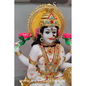 Imported Multi Color With 24kr Gold Coated Lakshmi Idol | Silver Giftry | SGT20K633