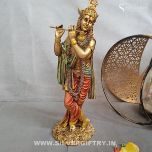 Imported Silver Giftry Flute Krishna Idol 10" | Silver Giftry | SGT20K638