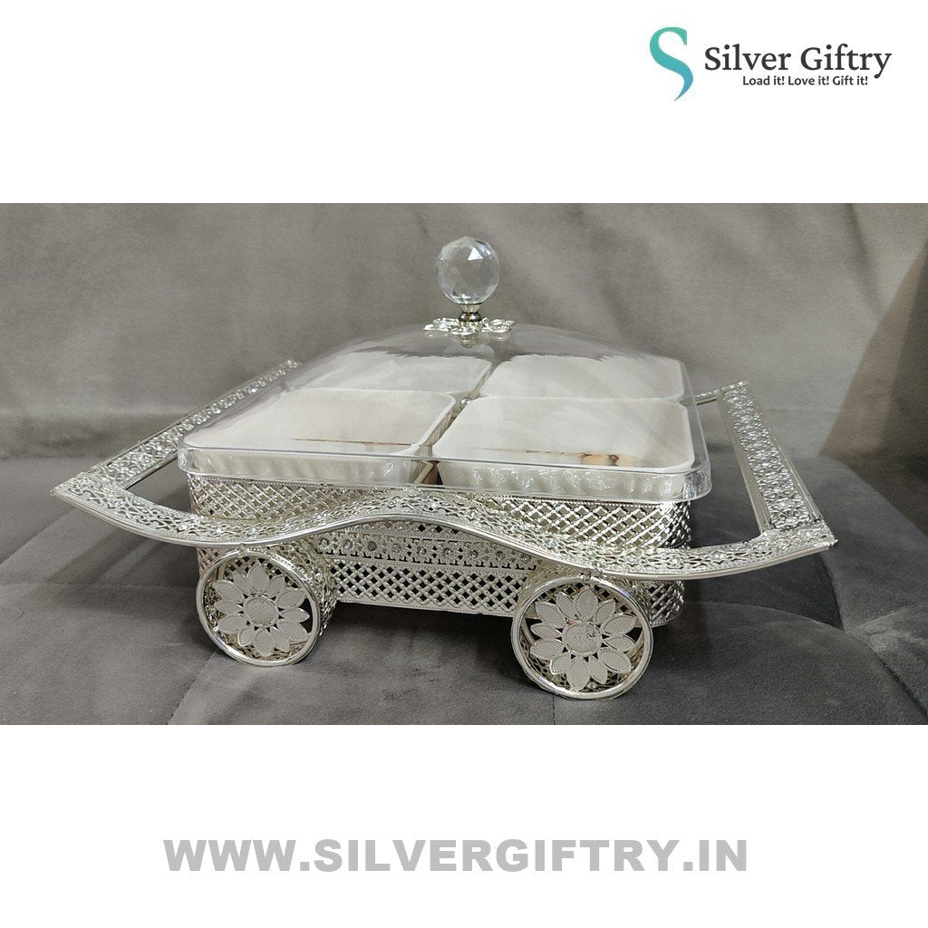 Imported German Silver Dryfruit Set