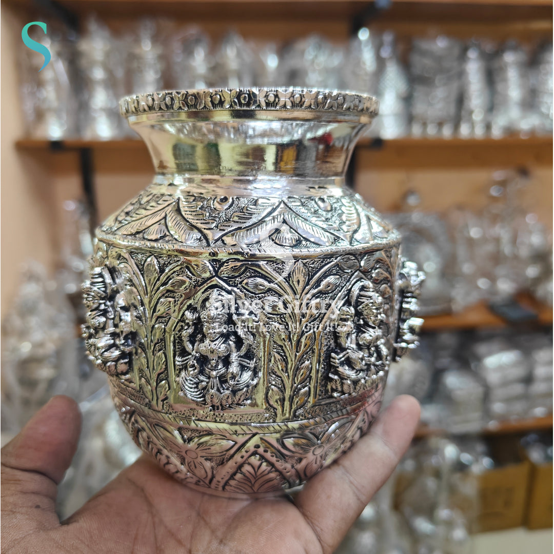 Antique Lakshmi kalsha 6"