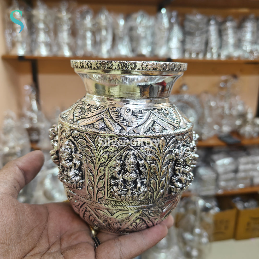 Antique Lakshmi kalsha 6"