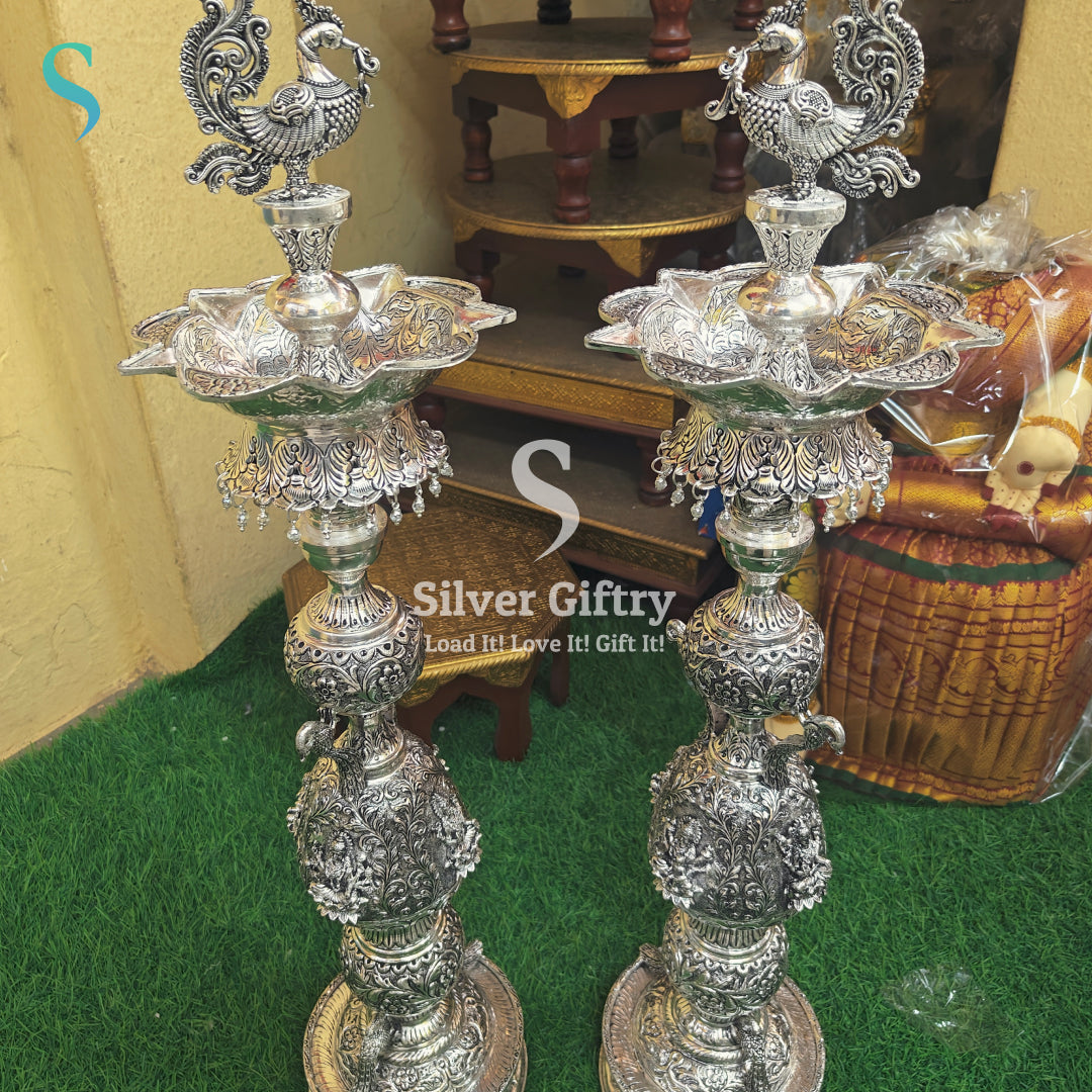 Antique Lakshmi 3D model ashtalakshmi Lakshmi deepam 30" pair