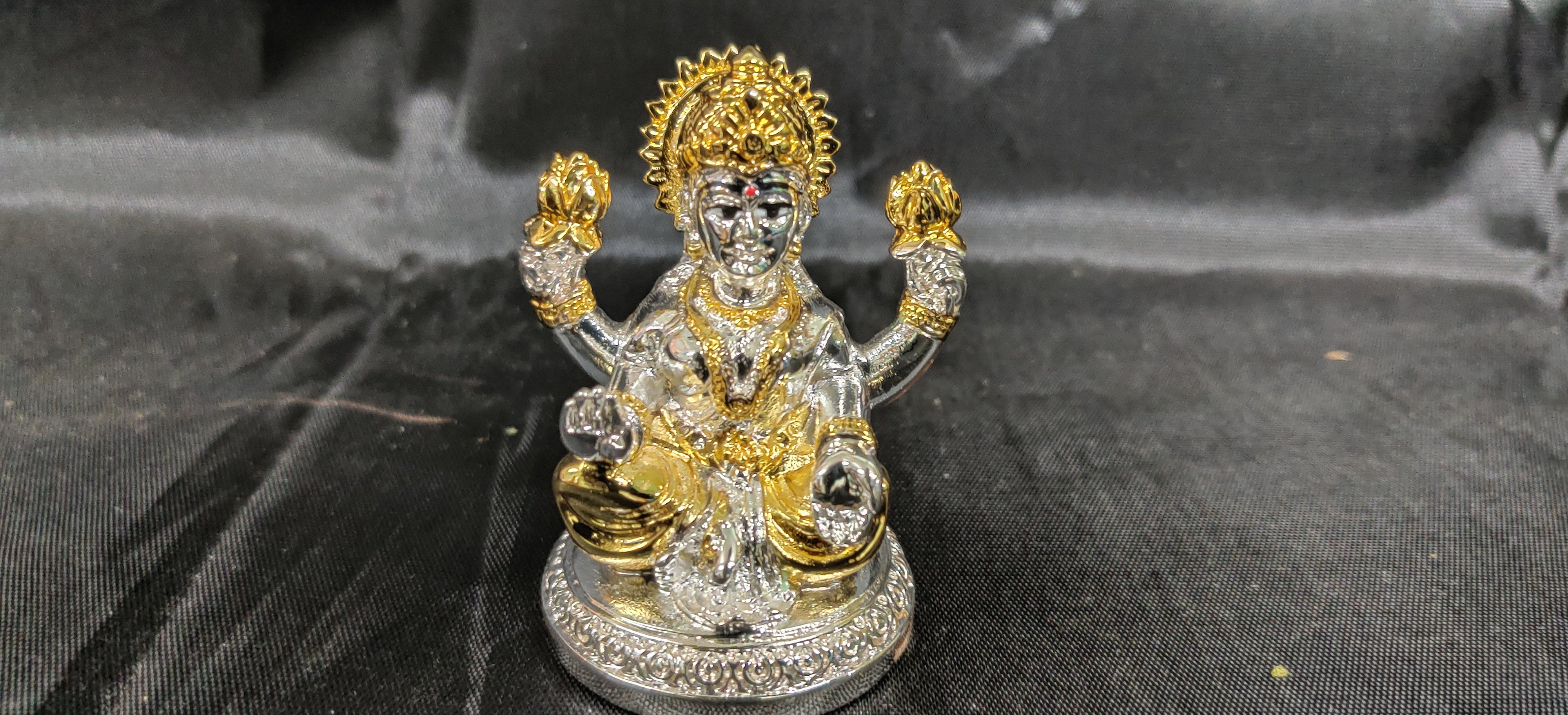 24kr Gold Coated Lakshmi Idol 3"