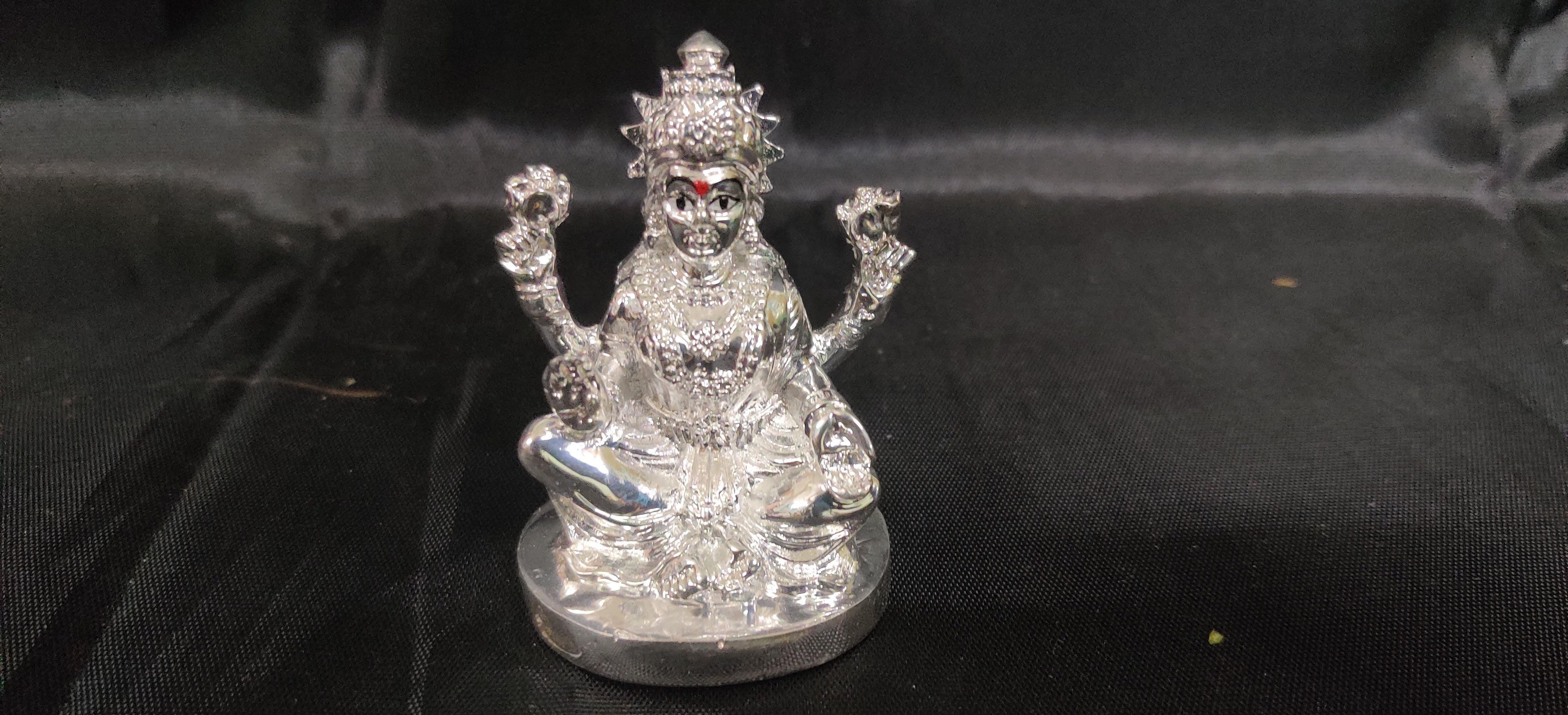Silver Coated Lakshmi Idol 2.5"