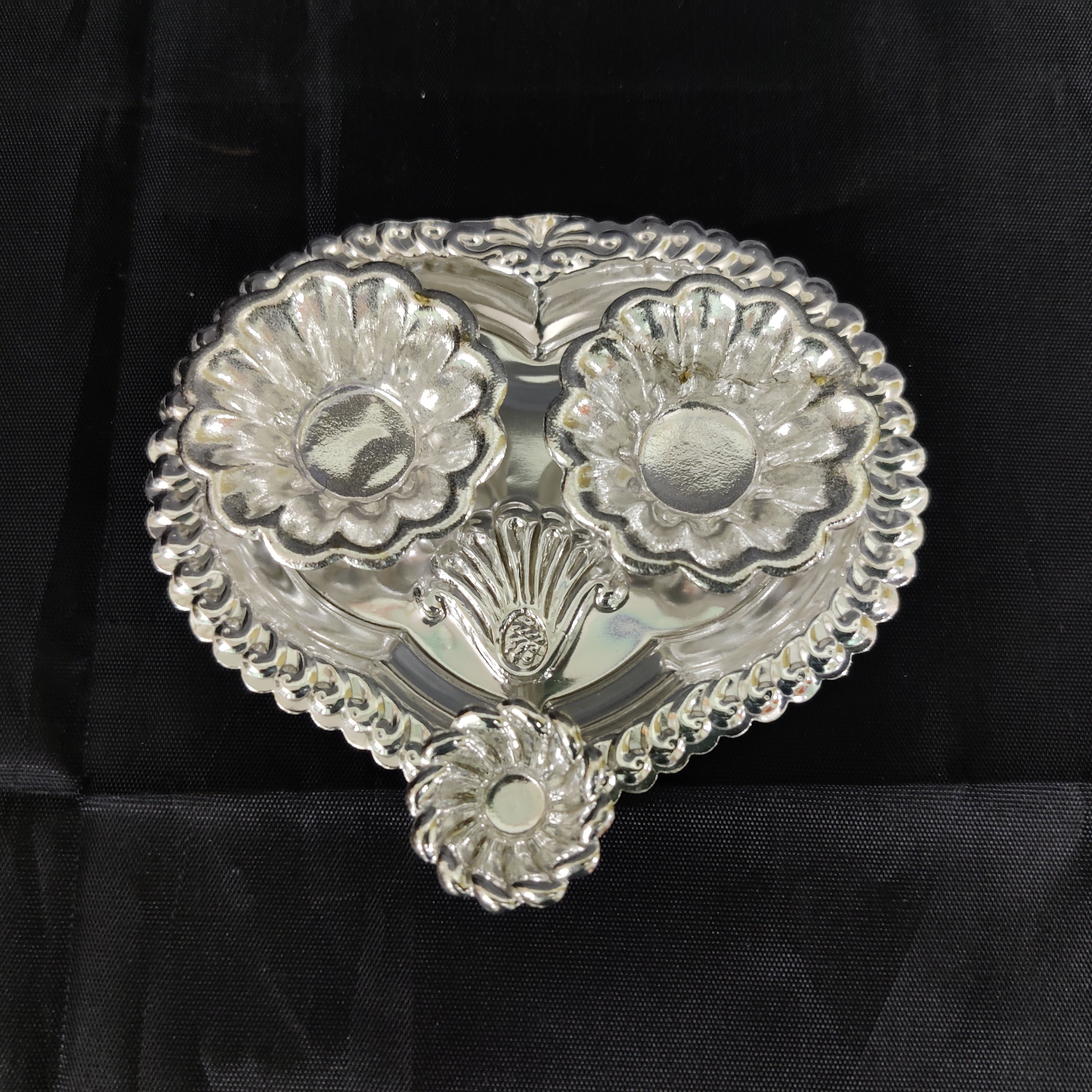 German Silver 4" Kum Kum Platter