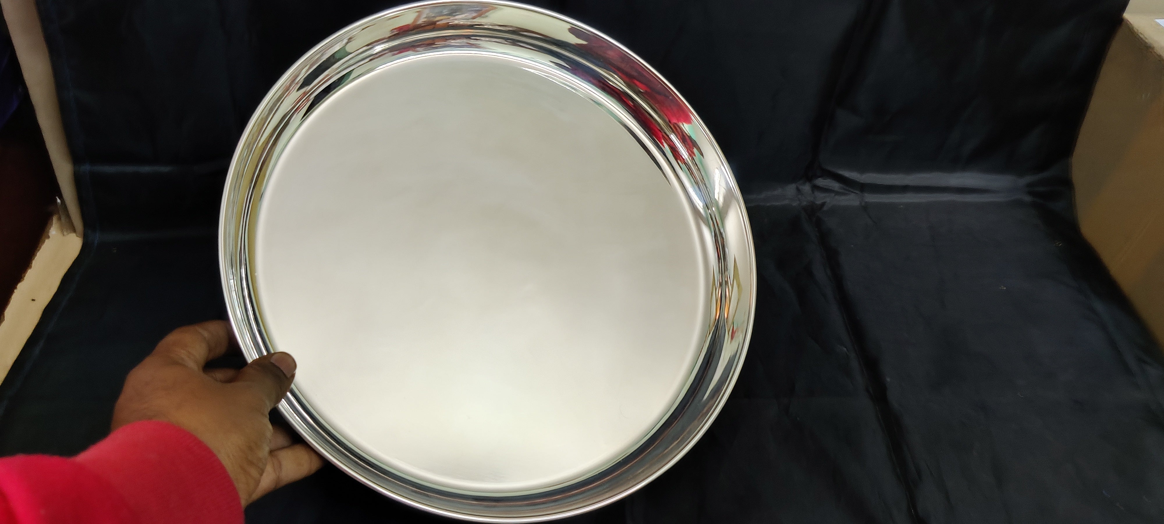 German Silver Plain Dinner Plate 12"
