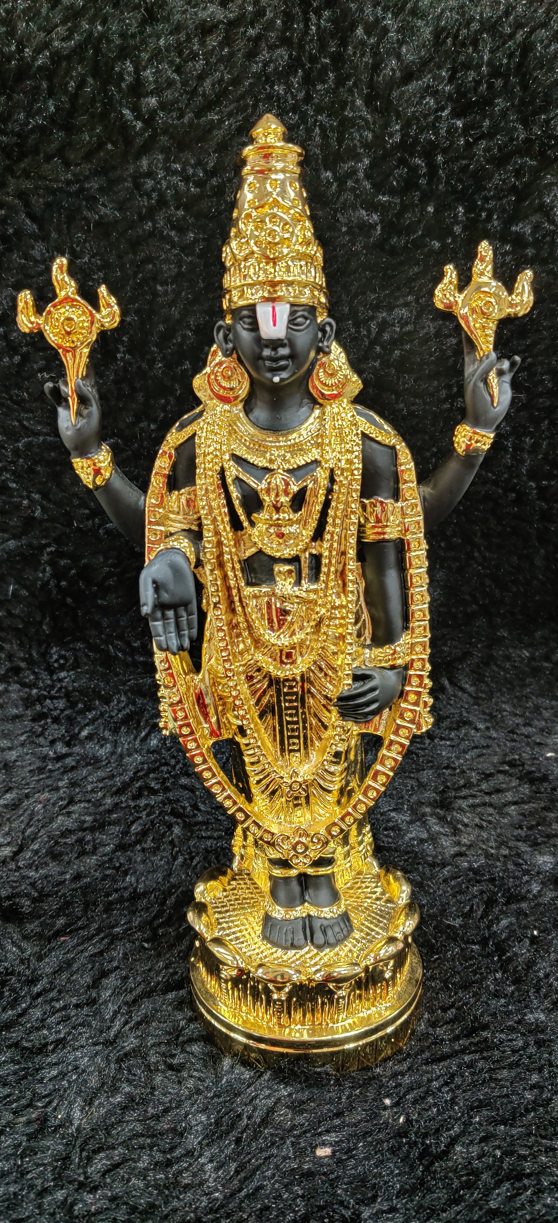 24kr Tirupathi Balaji 13" Idol