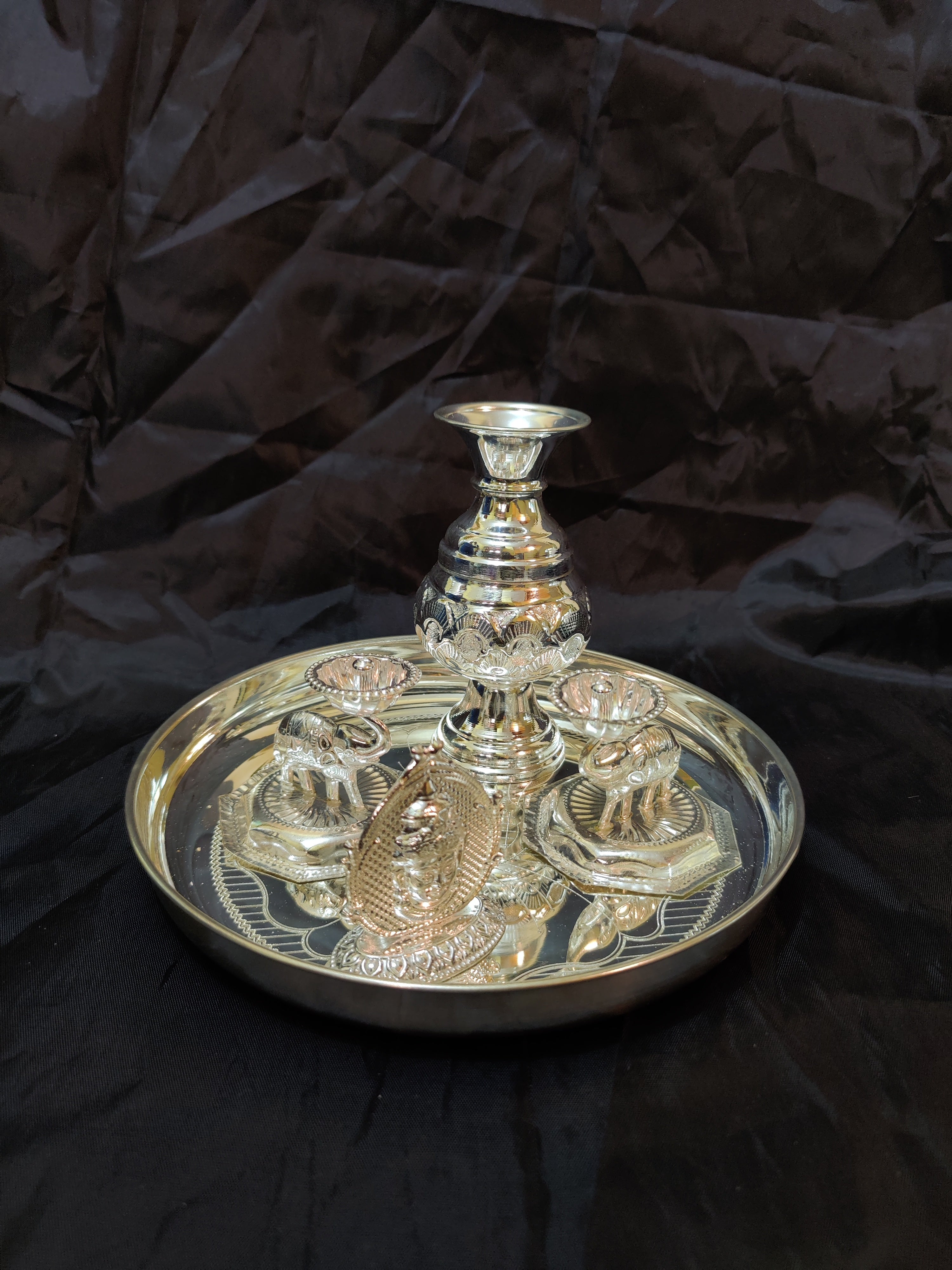 German Silver Ombaley Kalsha Set