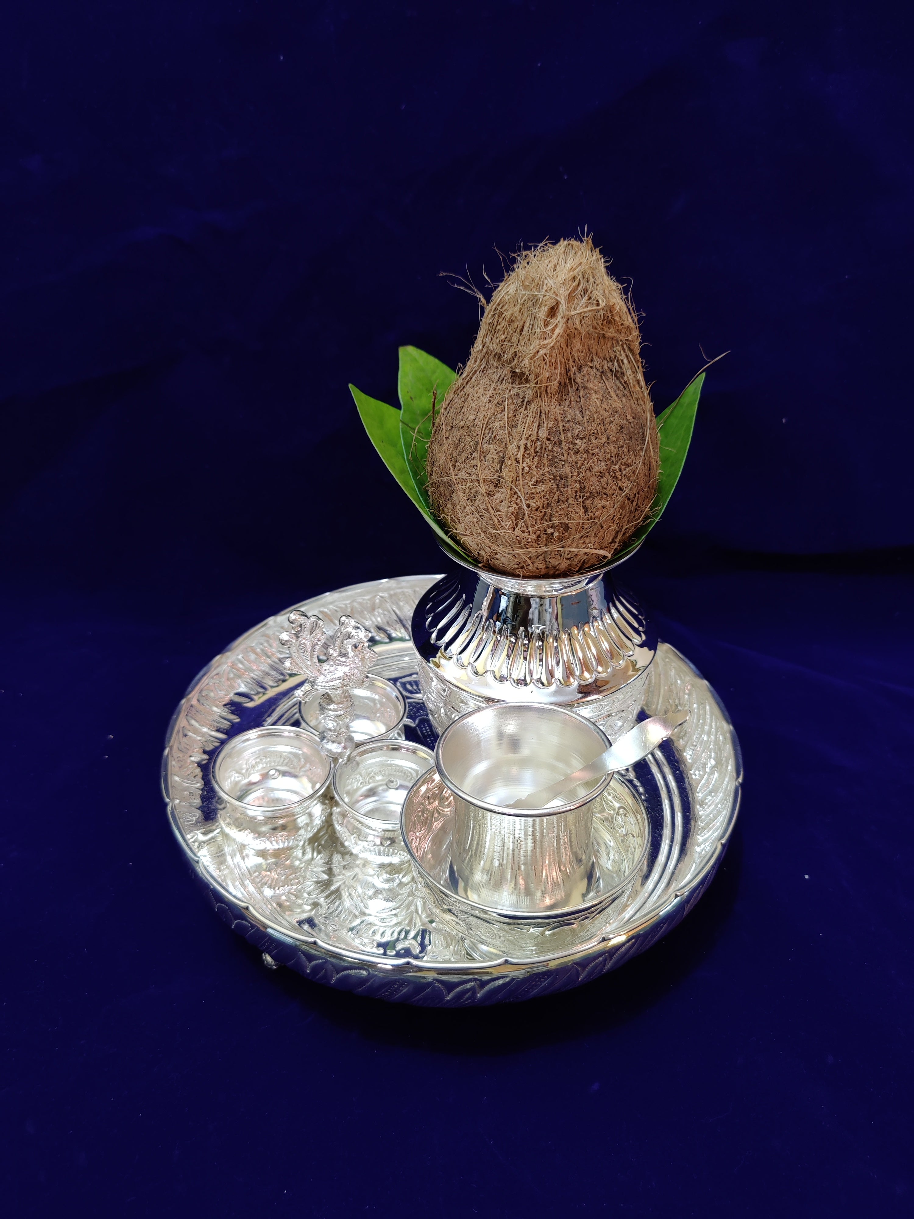 Imported Classic Pooja Set With Fancy Kalsha