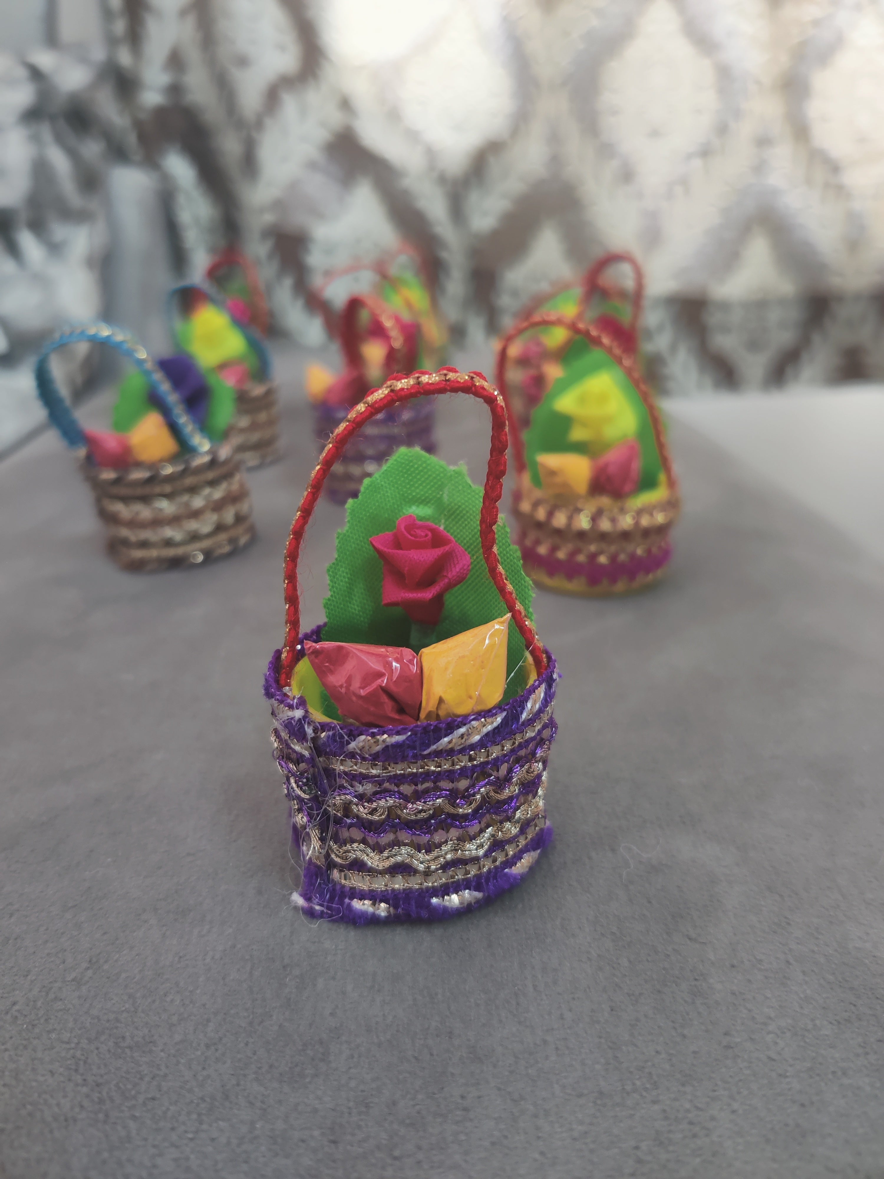 1.5" Basket Haldi Kumkum (Pack of 50)