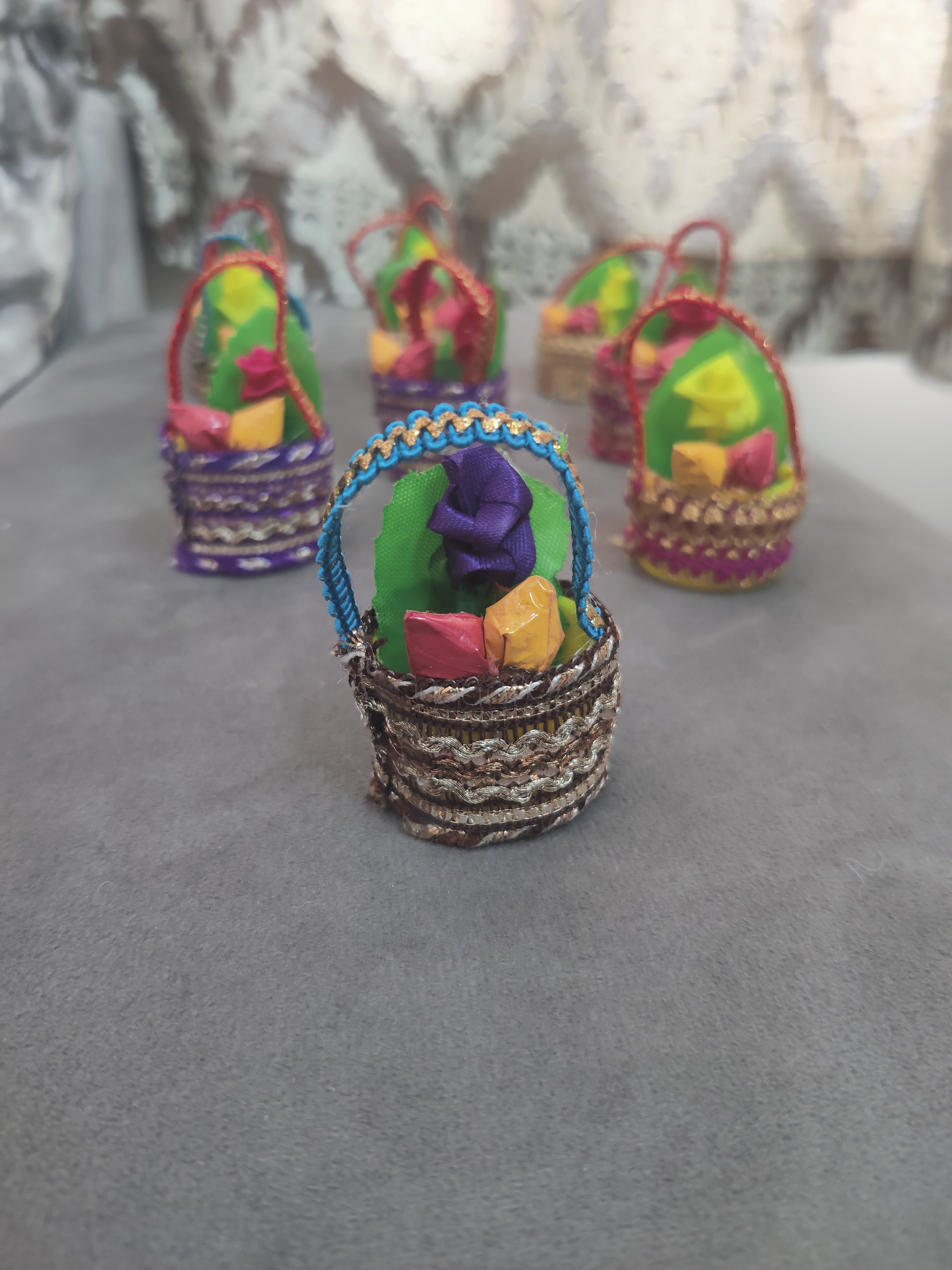 1.5" Basket Haldi Kumkum (Pack of 50)