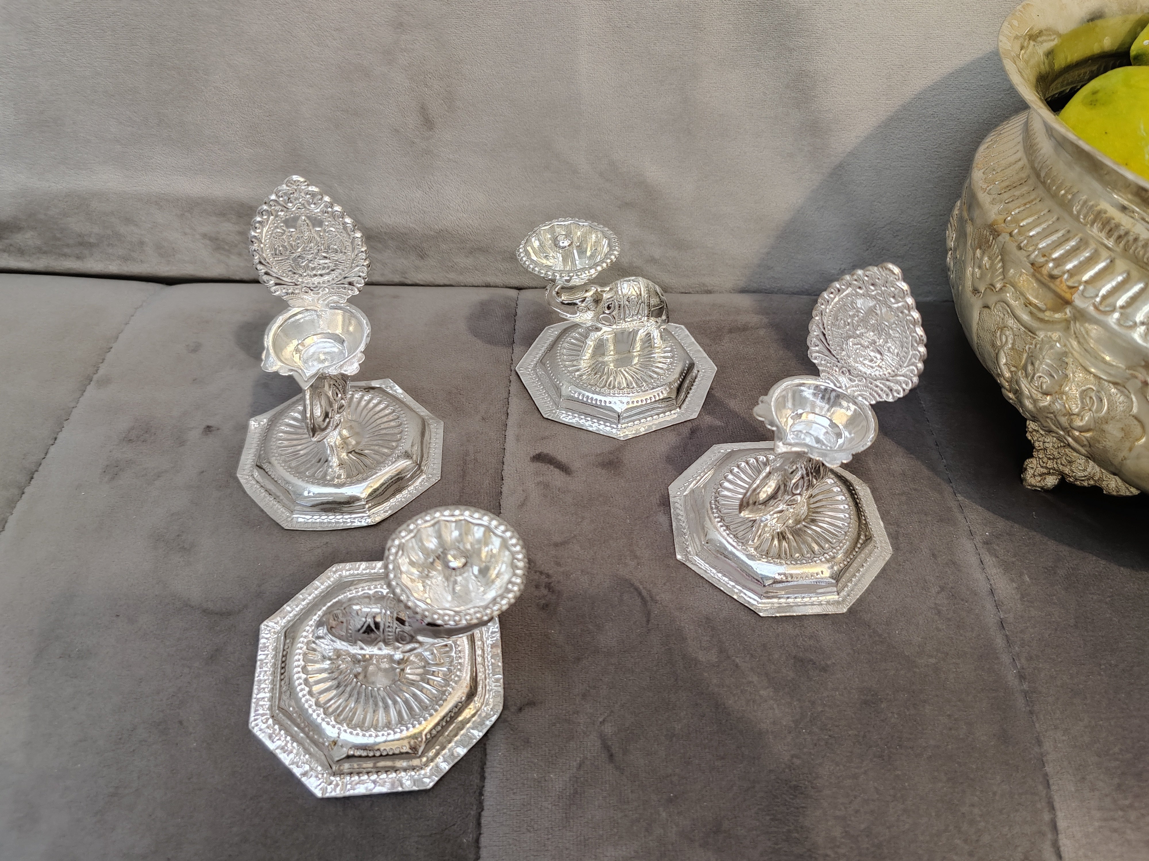 G S Elephant Diya Set of 4 Pcs