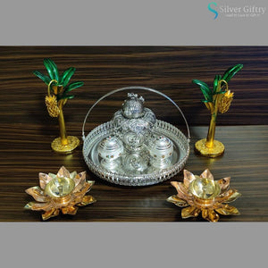 10" Imported Pooja Thali | Pooja Article | Silver Giftry | SGT20K004