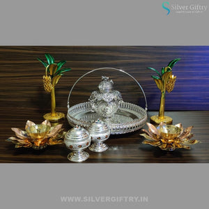 10" Imported Pooja Thali | Pooja Article | Silver Giftry | SGT20K004