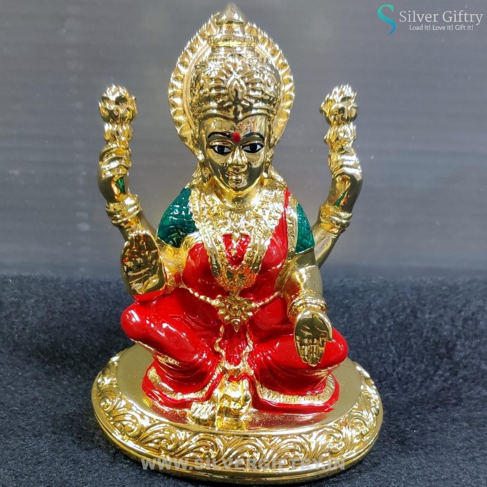 4" 24k Gold Coated Lakshmi Idol | Silver Giftry | SGT20K030