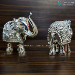 4" Elephants Full Silver pair | Silver Giftry | SGT20K032