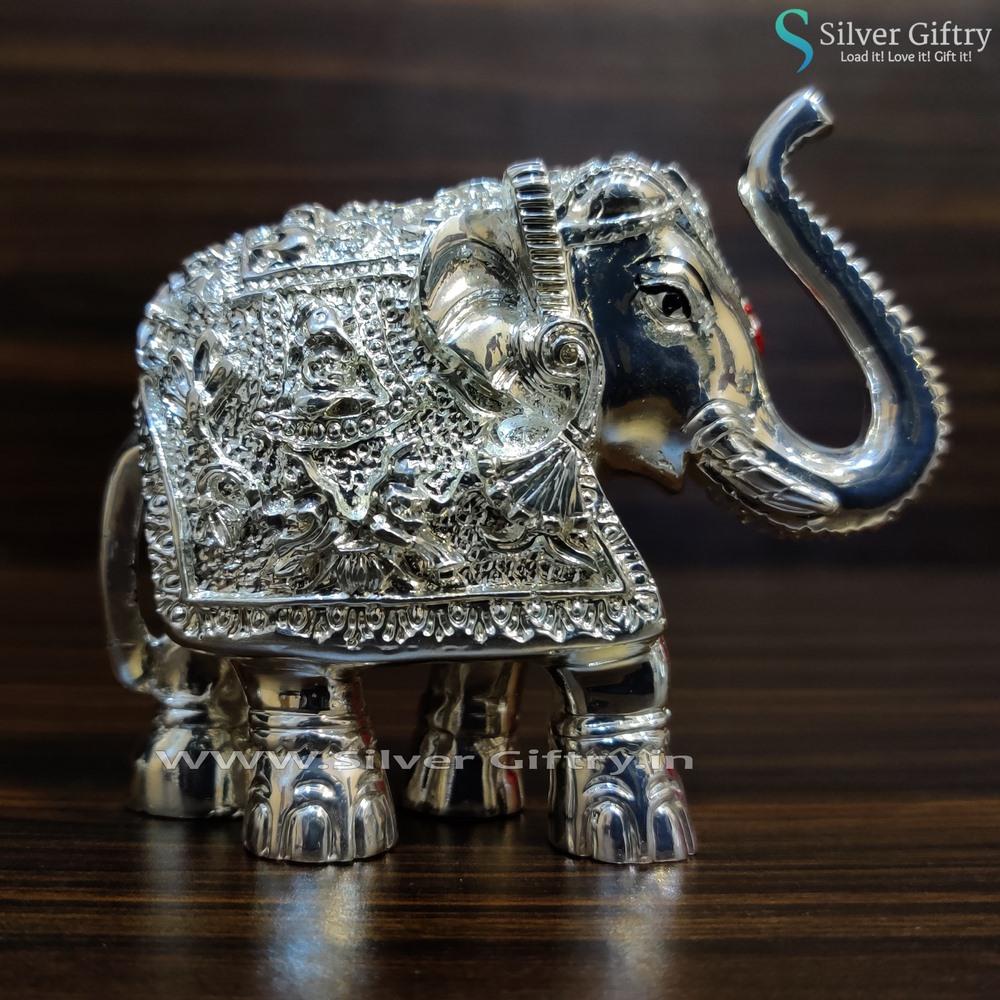 4" Elephants Full Silver pair | Silver Giftry | SGT20K032