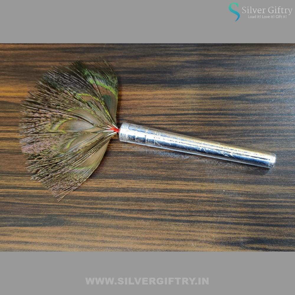 4" Pure Silver Peacock Feather | Silver Giftry | SGT20K037