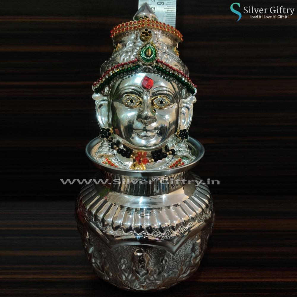 5" Kalsha With 5" Lakshmi | Silver Giftry | SGT20K044