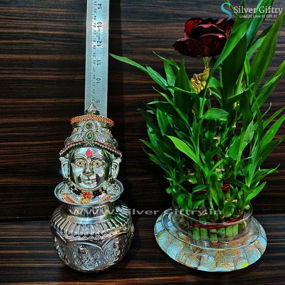 5" Kalsha With 5" Lakshmi | Silver Giftry | SGT20K044