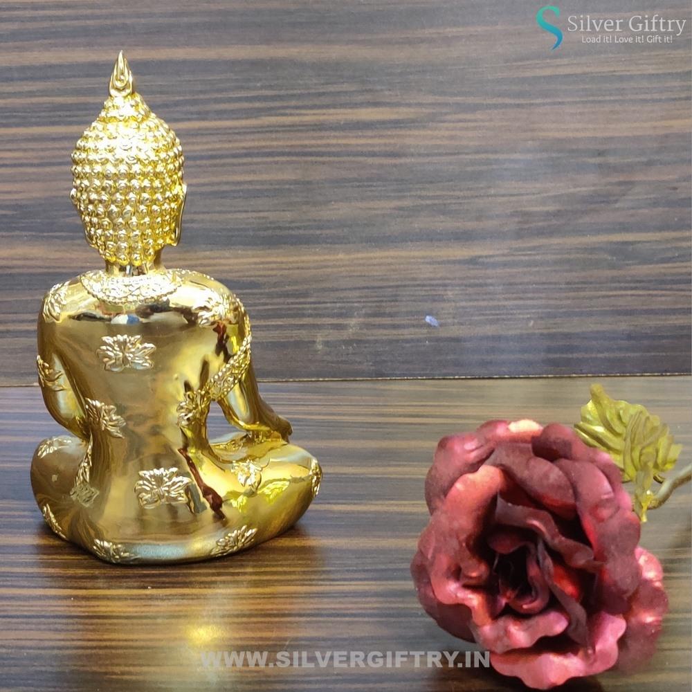 7" Buddha Gold Plated Idol | Silver Giftry | SGT20K048