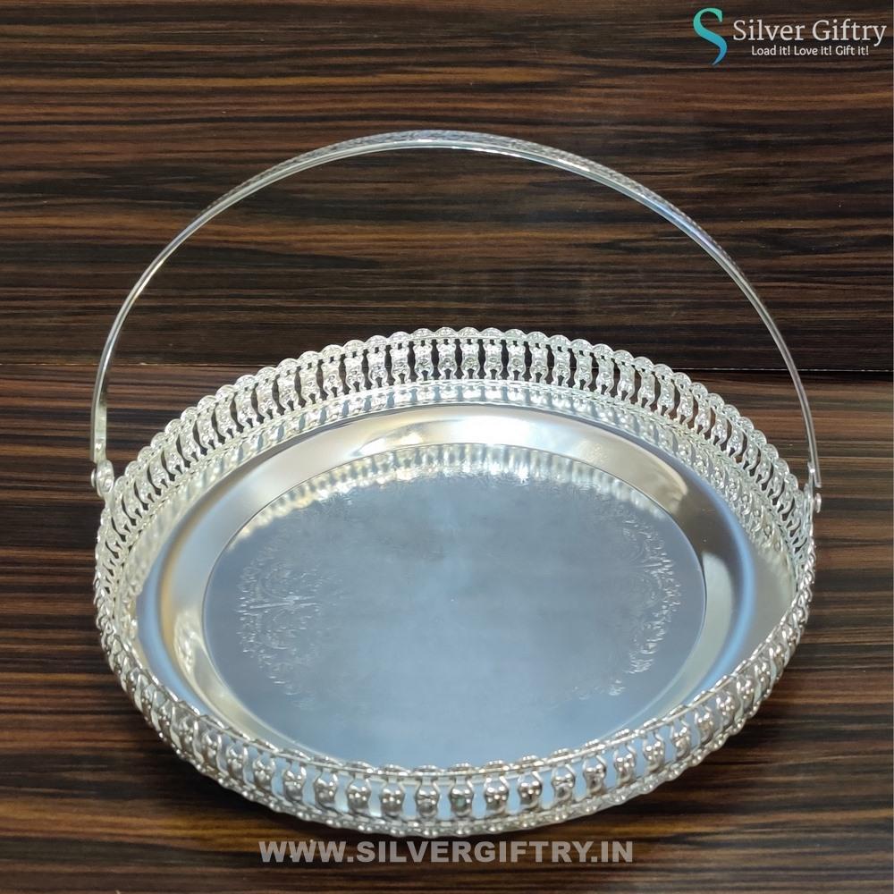 8" Imported Tray | Silver Giftry | SGT20K051