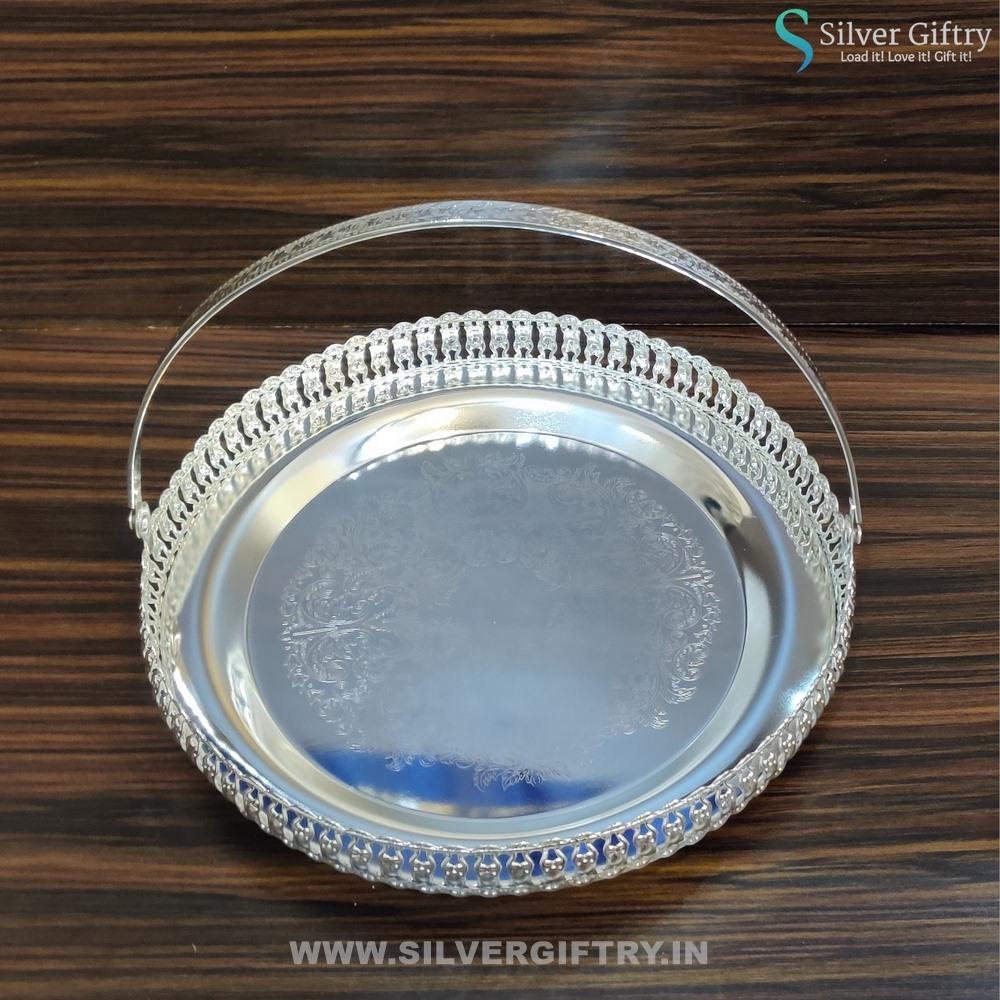 8" Imported Tray | Silver Giftry | SGT20K051