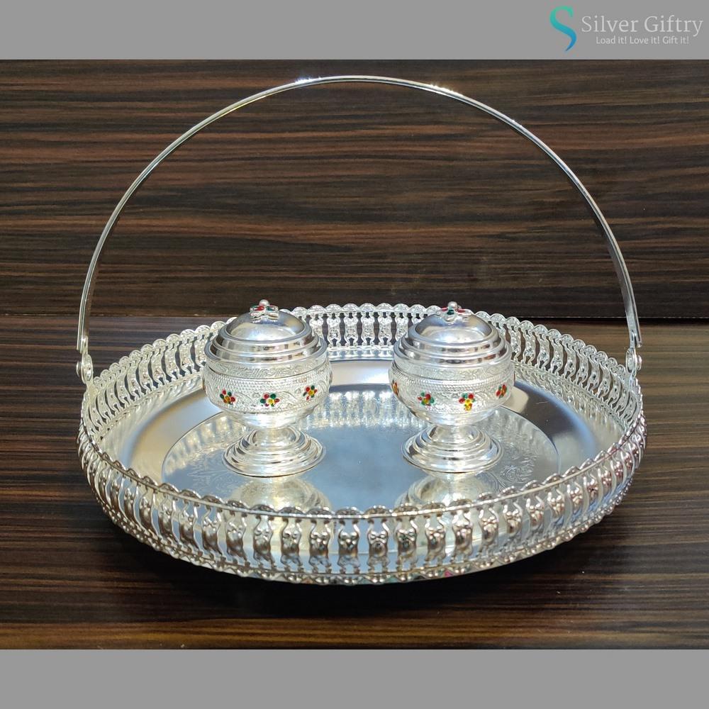 8" Imported Tray | Silver Giftry | SGT20K051