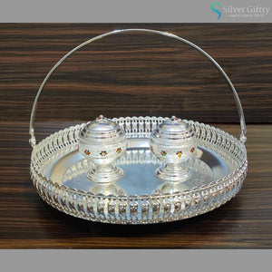 8" Imported Tray | Silver Giftry | SGT20K051