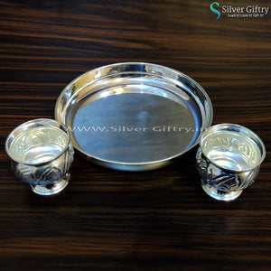 8" Pooja Set | Silver Giftry | SGT20K053
