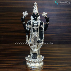 8.5" Black and Silver Coated Balaji | Silver Giftry | SGT20K054