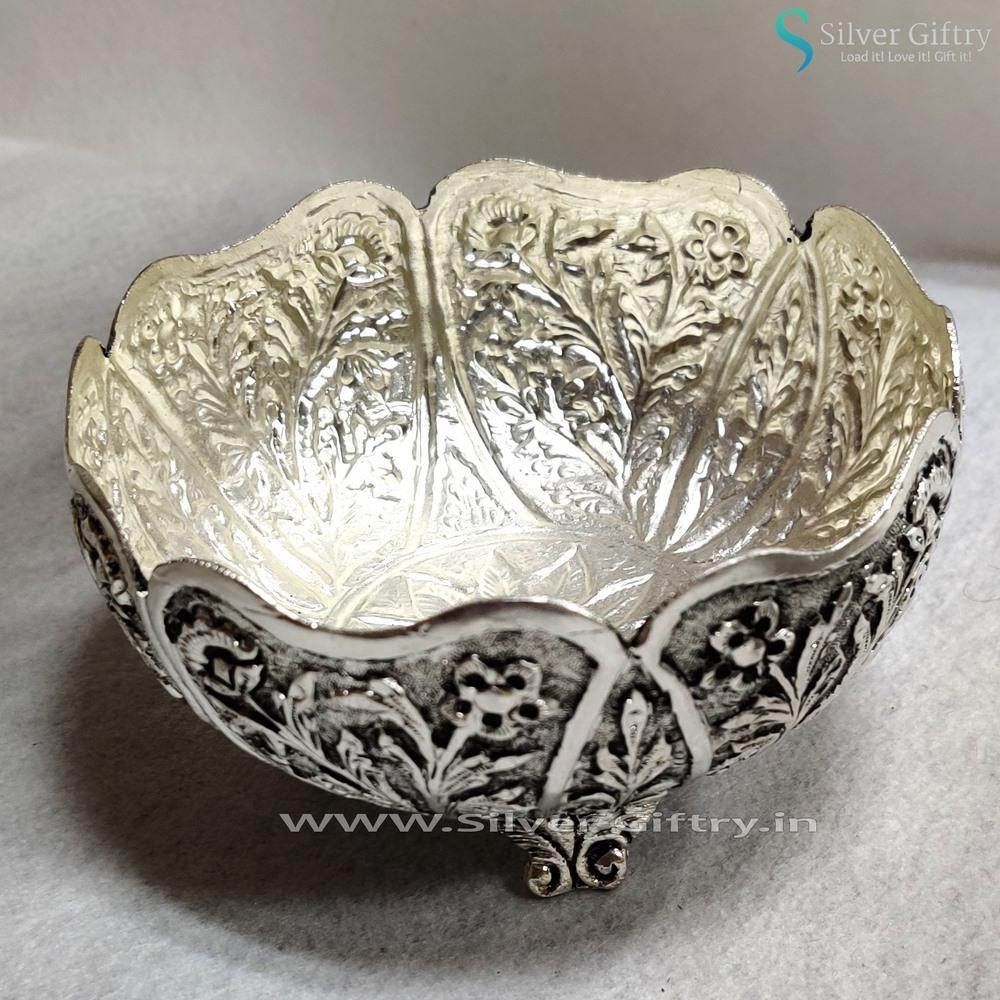 Antique 3" Kumkum Bowls Pair | Silver Giftry | SGT20K061