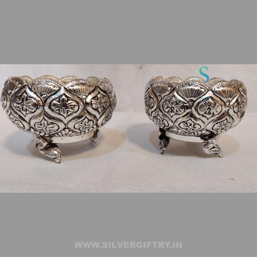 Antique German Silver Elephant Leg Bowls | Set Of 2 | Silver Giftry | SGT20K070