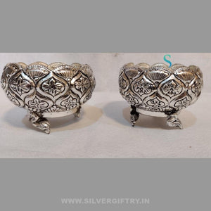 Antique German Silver Elephant Leg Bowls | Set Of 2 | Silver Giftry | SGT20K070